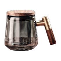 Genas tea ceremony cup tea water separation tea cup boys cup high-end green tea glass office water cup