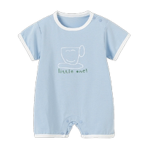 Tongtai baby jumpsuit modal cotton summer mens and womens baby clothes thin section short-sleeved outdoor romper