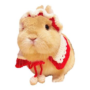 Rabbit new year's shirt clothes tie hat traction rope