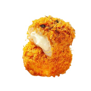 Pork floss, scallops and seaweed bread