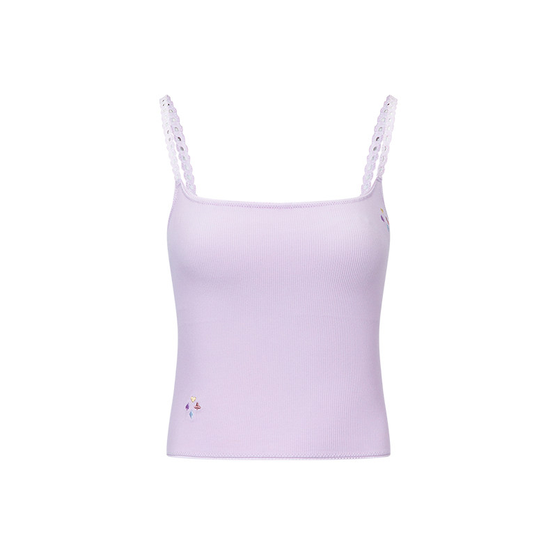 TheBlender printed embroidered camisole for women