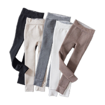 Youkesiu girls autumn and winter leggings fashionable childrens and babies winter velvet and thickened warm pantyhose for outer wear