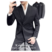 Black Suit Suit Men Business Spring Money New Chinese Style Wind Casual Sashimi Wedding New Groom West Suit Jacket