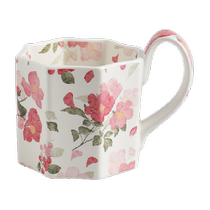 Sheli retro national style coffee cup octagonal mug personalized ceramic handle cup office drinking cup high value