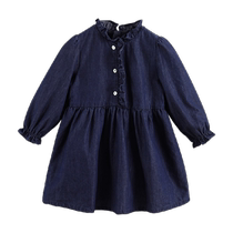 (Clearout)(Lufu)Autumn Clothes Girls Denim Dress Baby Skirt