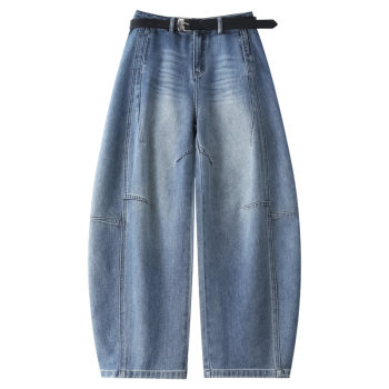 Scimitar jeans ແມ່ຍິງສູງແອວກວ້າງຂາ pants sickle pants