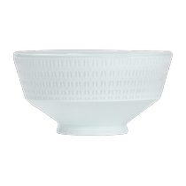 Jingdezhen official ceramic high temperature white porcelain rice bowl solid color simple Chinese style household underglaze 10 bowls 2024 new style