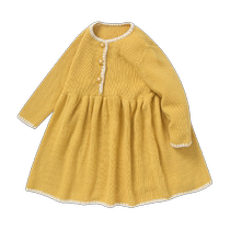 Mini bala bala girls dress autumn and winter baby baby childrens fashion trend knitted princess dress