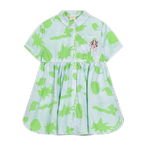 Shirt dress] Maradin childrens clothing for girls older children childrens lapel slim dress summer dress new printed skirt