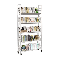 Xingyou bookshelf floor-standing storage rack mobile wheeled multi-layer household childrens storage snack cart iron bookcase