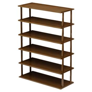 Simple and economical free combination bamboo small shoe rack