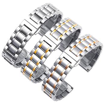 Solid watch steel band universal stainless steel casio watch band