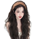 发箍假发一体女秋冬长卷发半头套仿真发全真人发时尚水波纹全头套