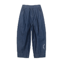 Maladin childrens clothing childrens pants 24 summer new style boys and girls mercerized embroidered two-wear denim trousers
