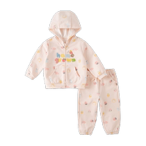 David Bella 2024 spring new childrens suit baby clothes girls casual sweatshirt two-piece set