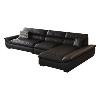 Ddc italian minimalist head layer cowhide sponge sofa