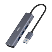 Netac 5-in-1 expansion dock 3 0 converter independent DC electrical port metal multi-purpose work laptop splitter