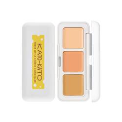 Cheng Shi'an KATO Concealer Three-Color Concealer Palette Covers Spots, Acne Marks, Dark Circles, Face Koto Authentic