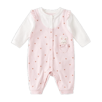 David Bella baby girl jumpsuit 2024 spring and autumn new childrens clothing baby clothes newborn crawling clothes