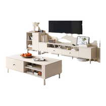 Quanyou Home Coffee Table TV Cabinet Combination Modern Minimalist Living Room Small Apartment Wall Storage Side Cabinet DW1168