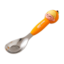 Sheli cartoon doll 316 stainless steel tableware childrens rice spoon baby food supplement spoon ingot spoon spoon