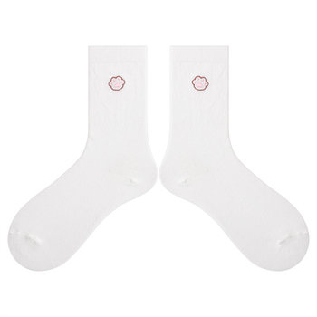 ຖົງຕີນທີ່ຈະໃສ່ຢາ, Lolita lolita ງາມ embroidered cat paw socks, mid-calf socks, ສາມາດຈັບຄູ່ກັບ JK