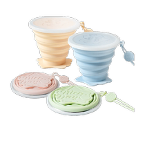 Yiyoujia Tasse à eau pliante tasse en silicone portable tasse extérieure résistante aux hautes températures tasse de bain de bouche à compression de voyage de qualité alimentaire