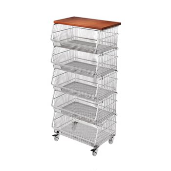 Asheng kitchen basket storage rack stainless steel storage rack