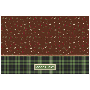 Retro floral kitchen countertop drain mat