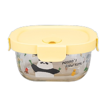 Morden Housewife Mototo Panda Glass Lunch Box With Microwave Oven Heating Special Bowl Office Worker with Lunch Box