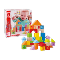 Hape childrens educational building block toys 40 large pieces to build 1 year old baby early education infant enlightenment gift