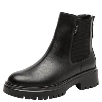 Ocaso black chimney short boots with thick soles