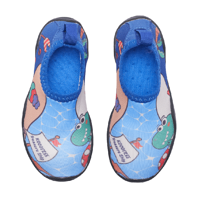 
KK Tree Children's Beach Shoes Anti-Slip Anti-Cut Boy Girls' Stream Shoes Cartoon Print Wading Soft Sole Swimming Socks Shoes