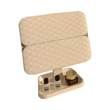 Shell double-open door led makeup mirror storage box integrated