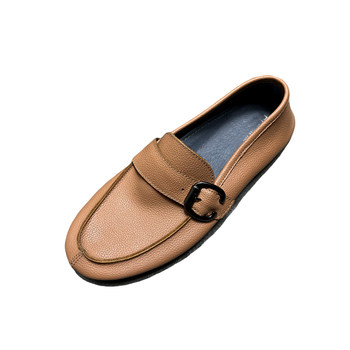 ເກີບຫນັງແທ້ຂອງຜູ້ຊາຍ Breathable Summer ຂອງຜູ້ຊາຍ 2024 ໃຫມ່ Trendy Soft Sole Casual Slip-On Loafers ອັງກິດ