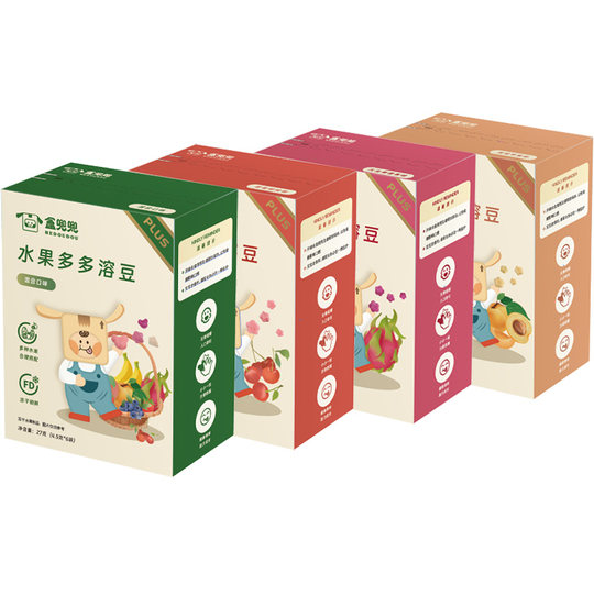 Fruit Duoduo gelöste Bohnen Baby Baby 6 Monate + ohne Zuckerzusatz Probiotika gefriergetrocknete Ergänzungsnahrung Säuglingssnacks