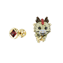 (Qixi Festival Gift) Swarovski Chinese Zodiac Earrings Zodiac Dragon New Chinese Style Womens Light Luxury