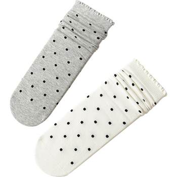 Jingqi polka dot confinement socks anti-pilling wide mouth boneless socks