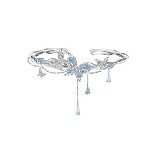 Masw maxiu light luxury broken ice blue original design bracelet