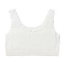 Balabala girls small vest childrens seamless underwear development period bra anti-bulge exposure modal