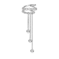 DODOGOGO temperament tassel pierced ear bone clip fashionable high-end niche light luxury earrings 2024 new hot style