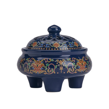 Nanjue Electronic Incense Burner for Home Indoor Use, Enamel Color Creative Electric Incense Burner with Timed Temperature Adjustment, Ceramic Electric Incense Burner