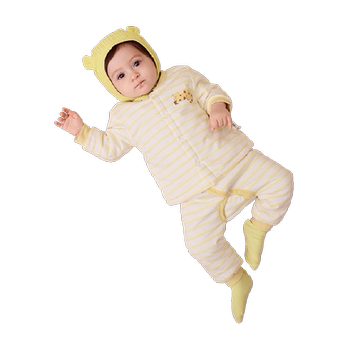 Balabala high waist belly protective autumn and winter underwear set