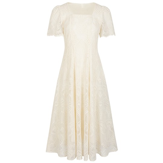 Vestido bordado de encaje de industria pesada Yixiang Liying para mujer