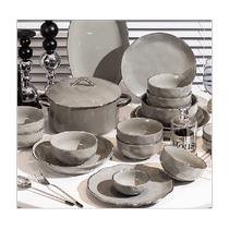 Kangmo dish set household 2023 new light luxury high-end ten bowls plates chopsticks and bowls housewarming ceramic tableware