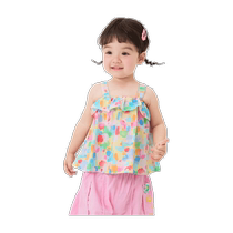 Balabala baby tops baby clothes girls summer clothes 2024 new style fresh and playful sweet cute and fashionable