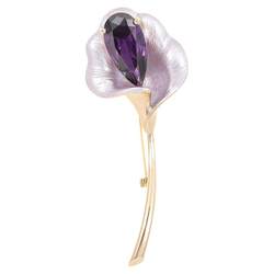 [Violet Genuine] 보라색 꽃 브로치