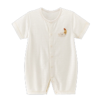 (Light and refreshing cotton) Baby short-sleeved jumpsuit summer thin stretchy rompers for boys and girls cool and breathable