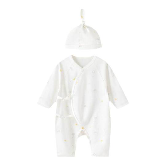 Babylove jumpsuit pure cotton all seasons lace-up sweatshirt