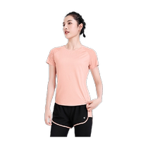 Camel sportswear suit womens summer thin running fitness clothing short-sleeved gym yoga clothing summer quick-drying clothing